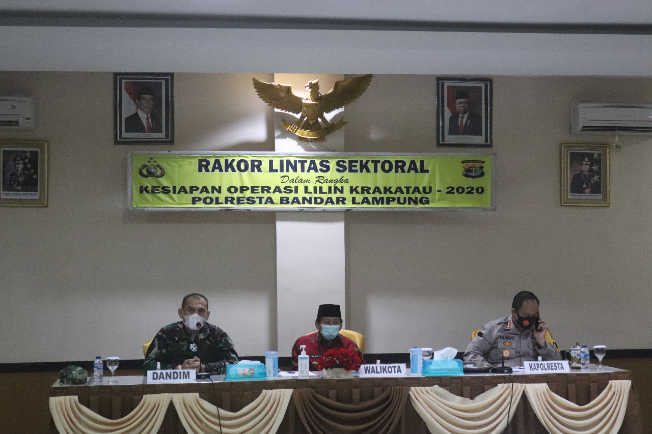 Dandim 0410/KBL Hadiri Rapat Koordinasi Kesiapan Ops Lilin Krakatau 2020