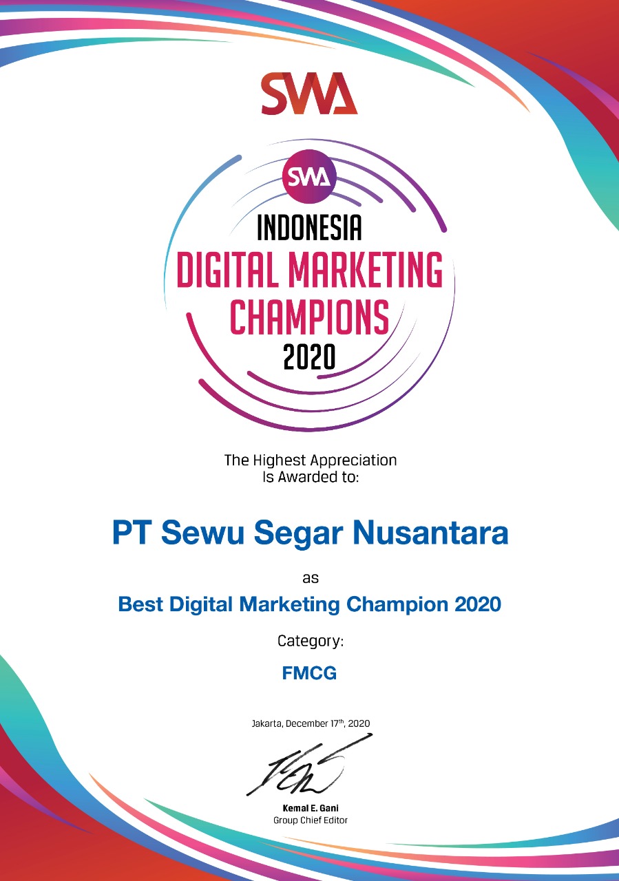 Sunpride Raih Penghargaan Best Digital Marketing Champions 2020