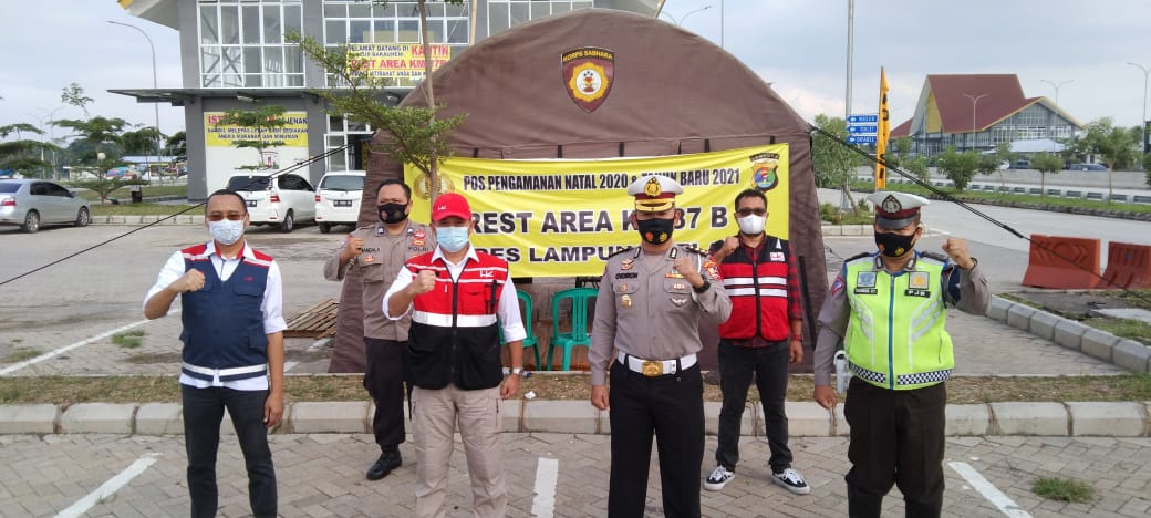 Korlantas Mabes Polri Cek Protokol Kesehatan Rest Area 87 JTTS