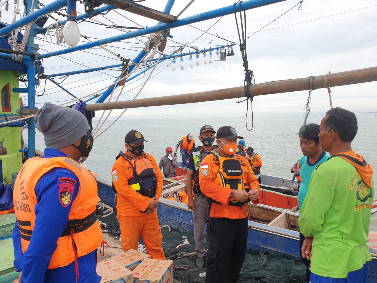 Basarnas Lampung Dan Tim SAR Gabungan Cari Nelayan Hilang di Perairan Tulangbawang