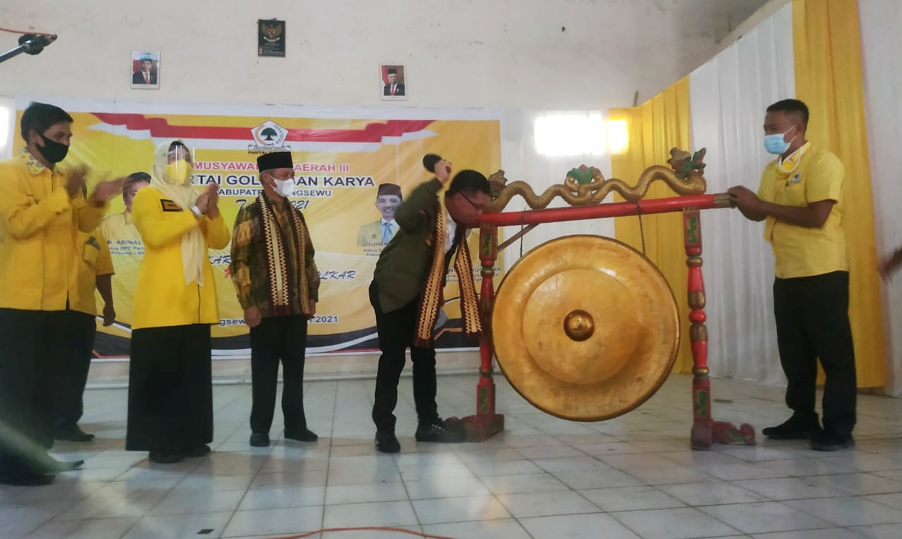 Aklamasi, Suherman Ketua DPD Partai Golkar Pringsewu