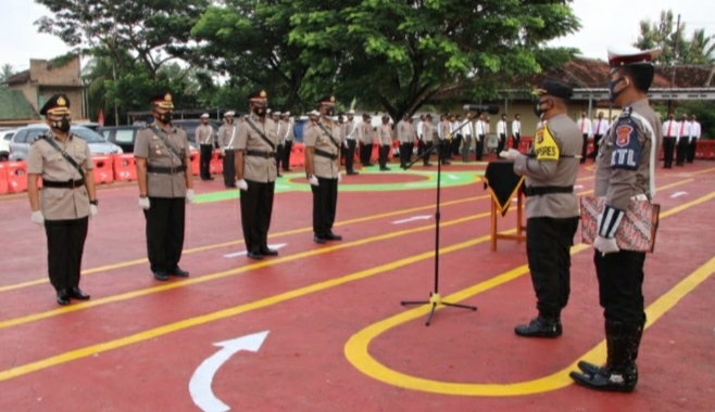 Tiga Perwira Polres Pringsewu Sertijab