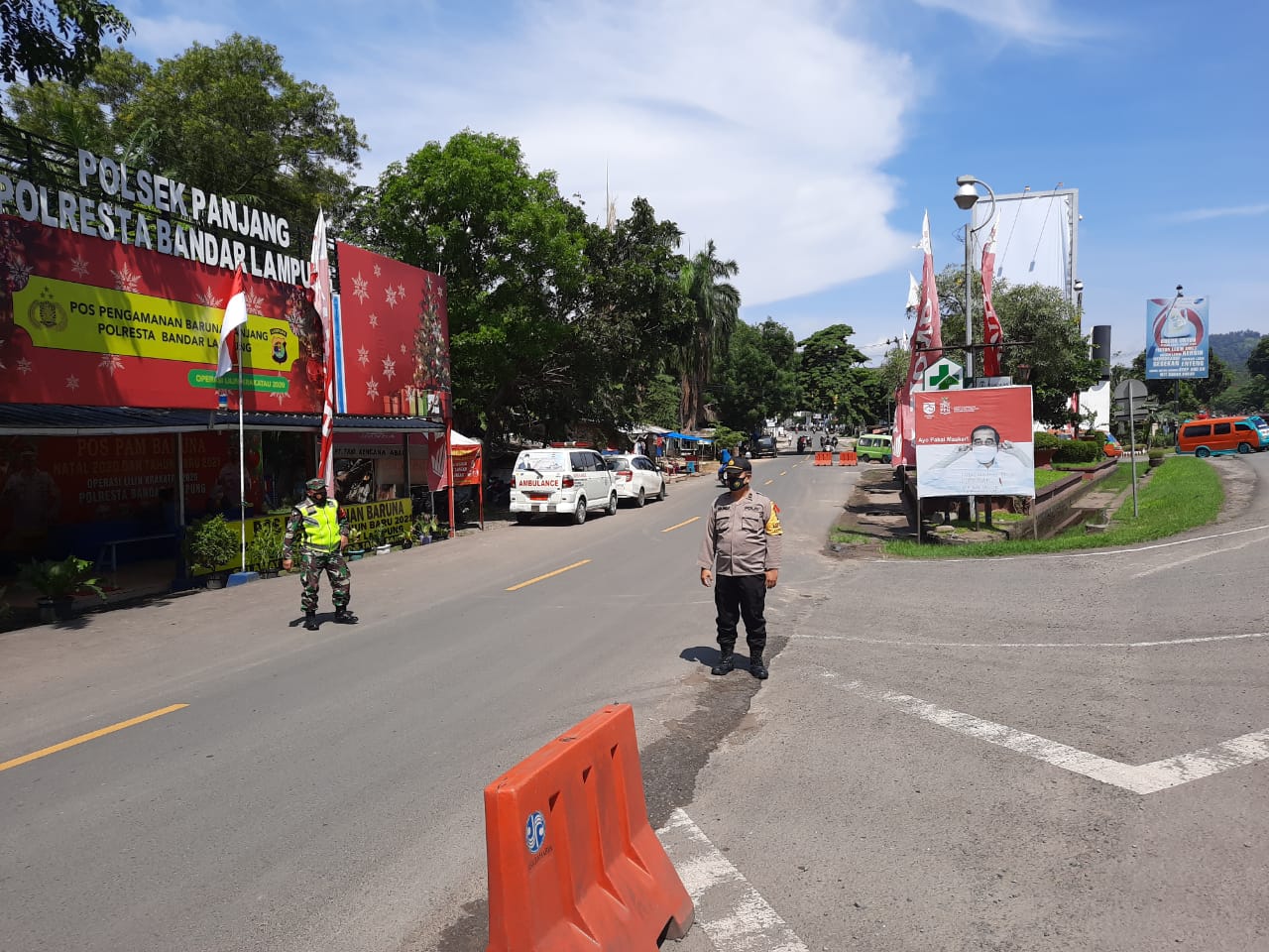 Babinsa Panjang Ikut Amankan Liburan dan Perayaan Tahun Baru