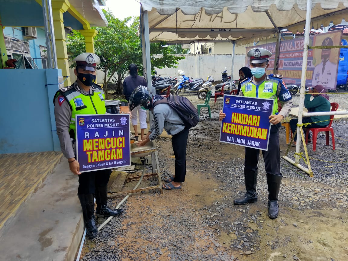 Cara Polres Mesuji Tekan Penyebaran Covid-19