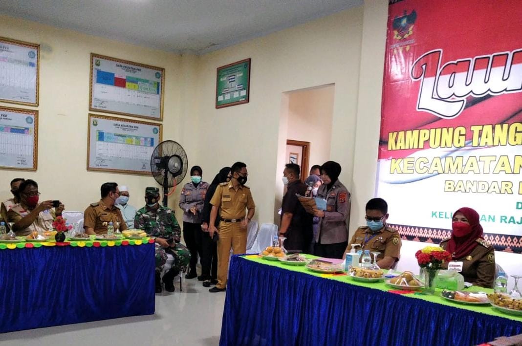 Danramil Kedaton Kodim 0410/KBL Hadiri Launching Kampung Tangguh