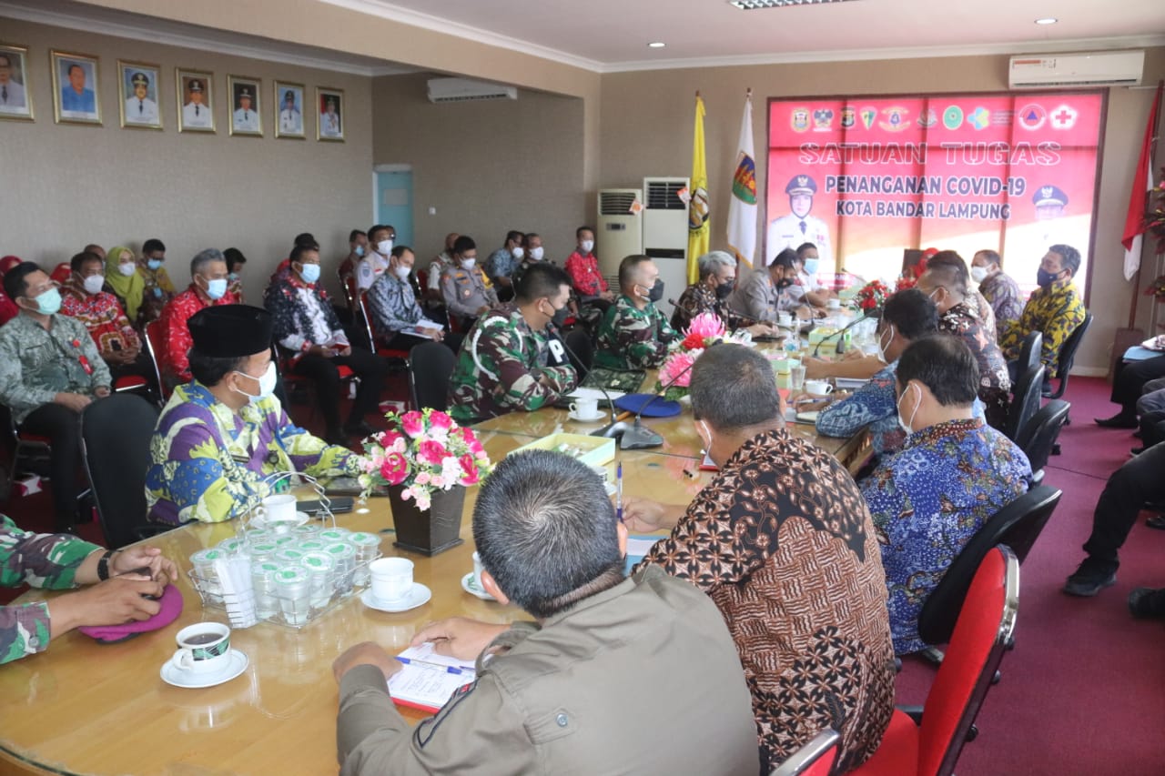 Dandim 0410/KBL Rapat Evaluasi Penanganan Covid-19