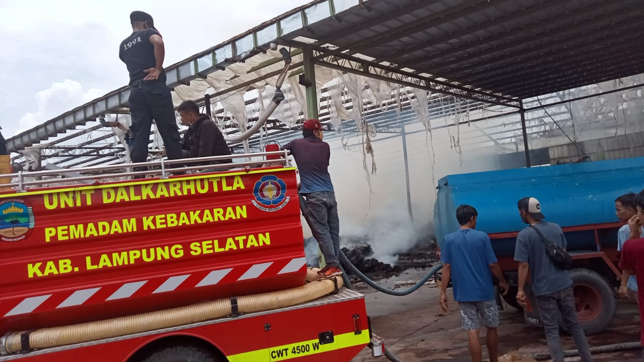 Pabrik Sabut Kelapa Terbakar