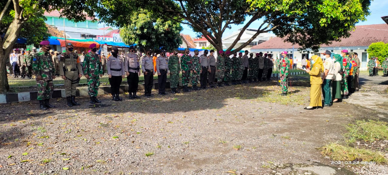 Personel Kodim 0410/KBL Laksanakan Apel dengan Satgas Covid-19