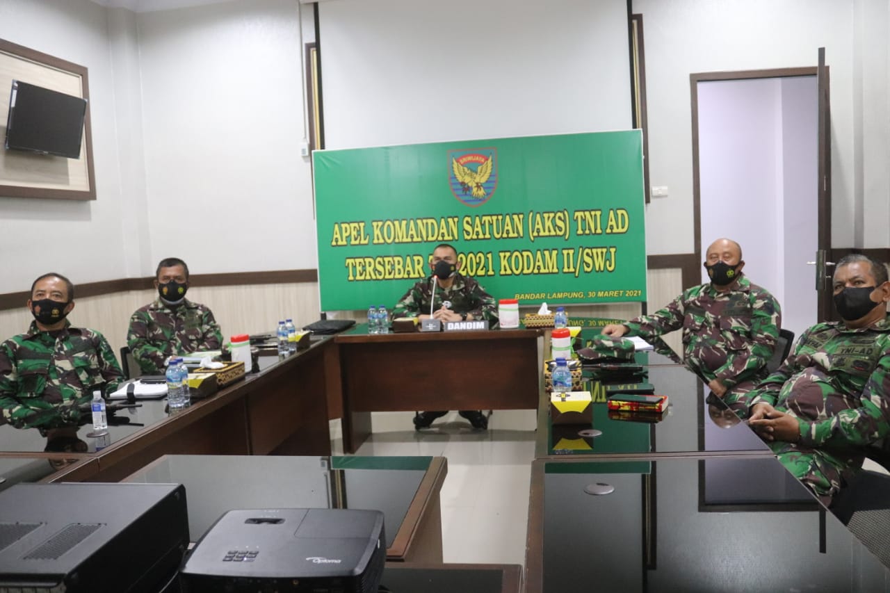 Dandim 0410/KBL Hadiri Rapat AKS secara Virtual