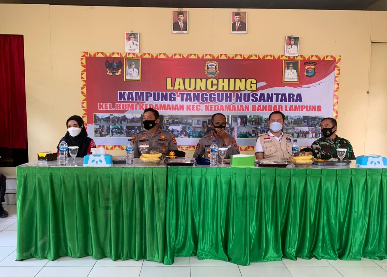 Jajaran Kodim 0410/KBL Hadiri Peresmian Kampung Tangguh