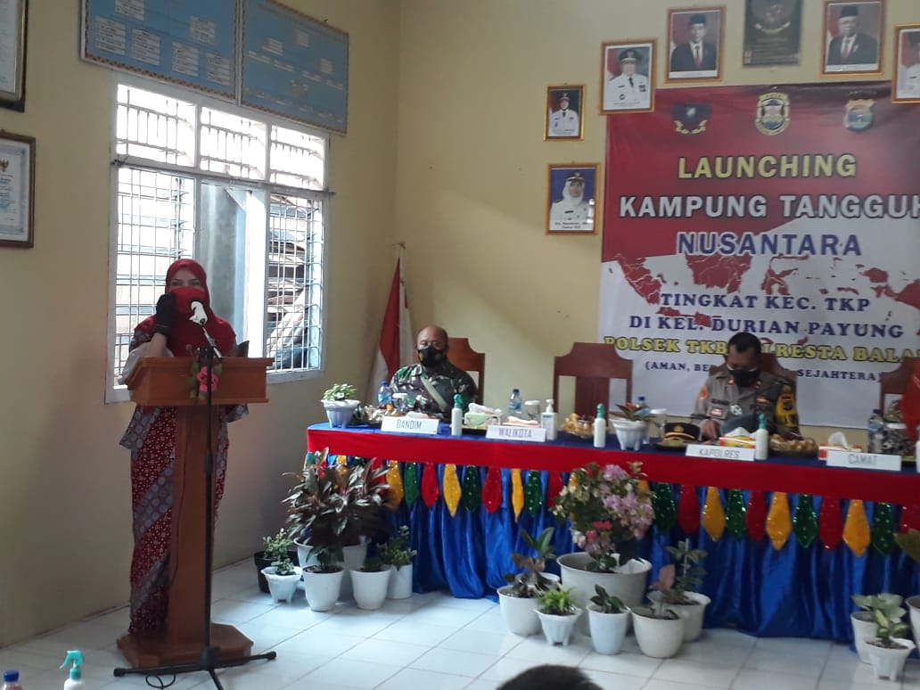 Jajaran Kodim 0410/KBL Hadiri Launching Kampoung Tangguh bersama Wali Kota