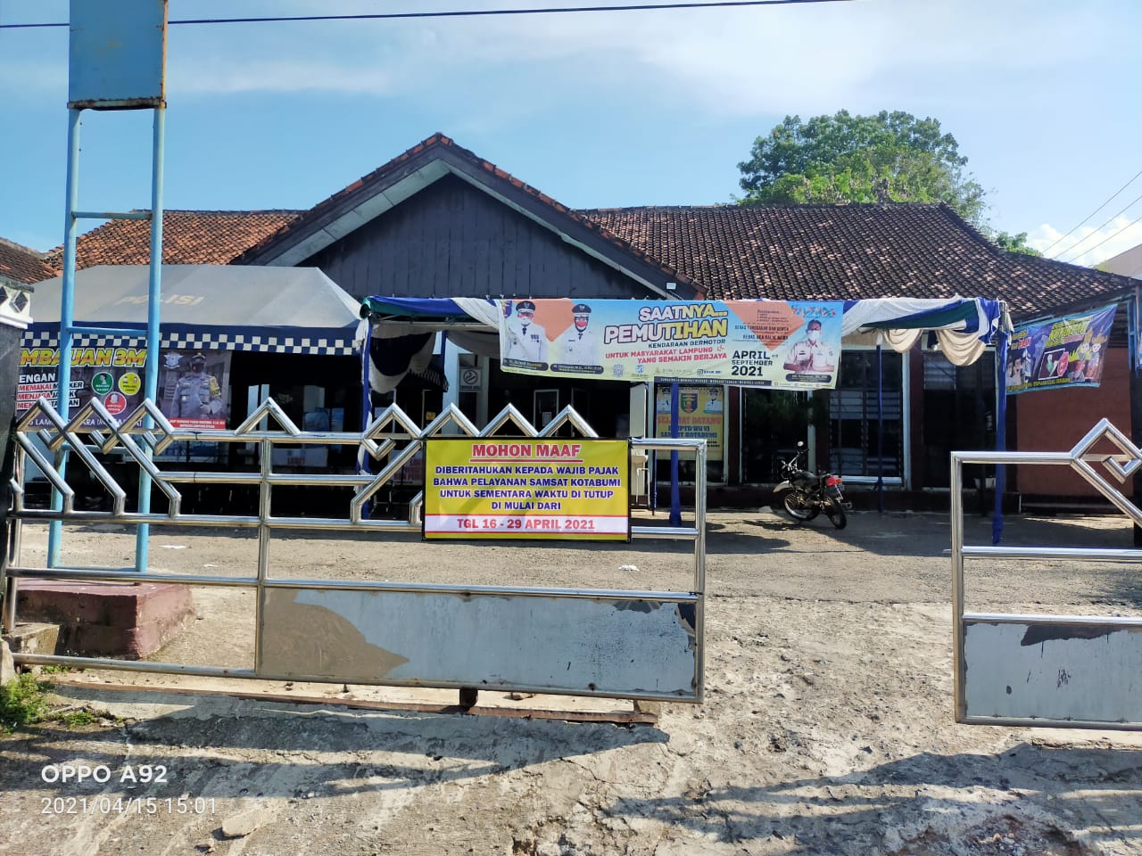 Terpapar Covid-19, Samsat Kotabumi Lumpuh