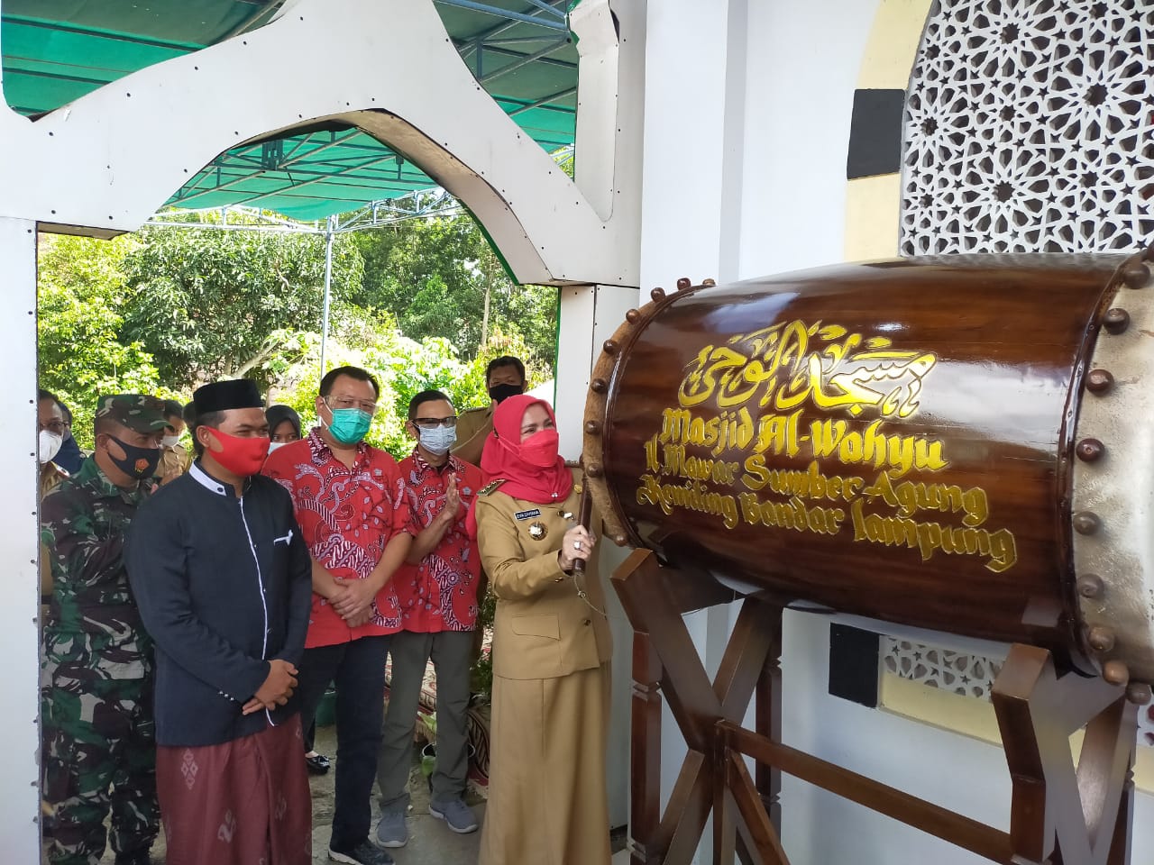 Danramil TBS Hadiri Kegiatan Pemberian Bantuan Bedug