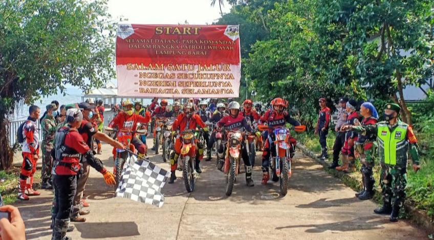 Tunggangi Trail, Tujuh Dandim Patroli Wilayah di Lambar