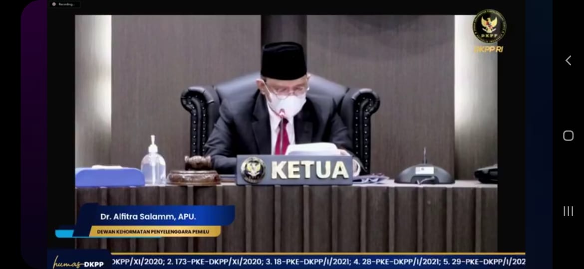 Tok ! Aduan KRLUPB Ditolak, DKPP Nilai Bawaslu Lampung Tidak Langgar Kode Etik