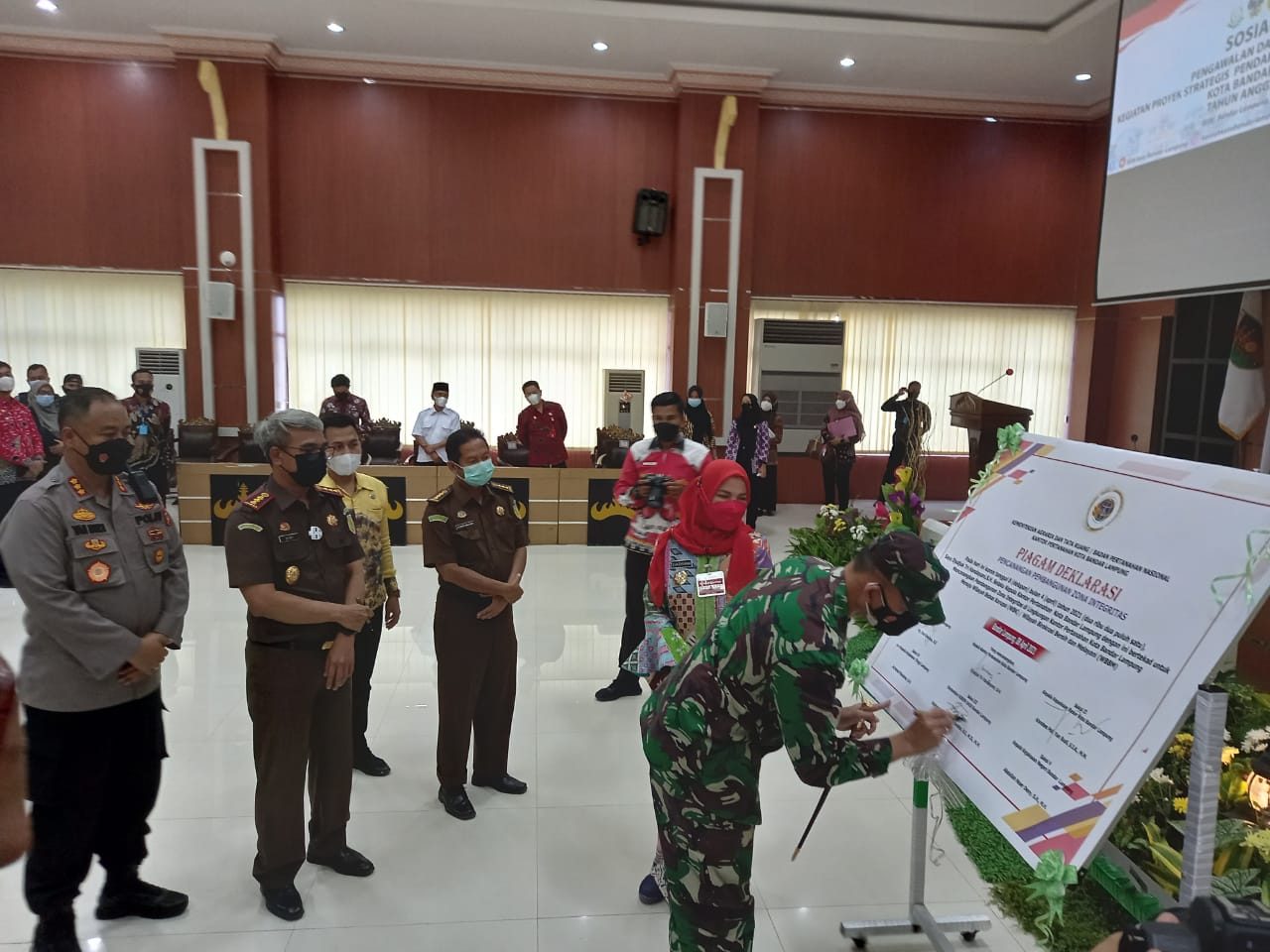 Dandim 0410/KBL Hadiri Sosialisasi Pengawalan dan Pengamanan Proyek Strategis