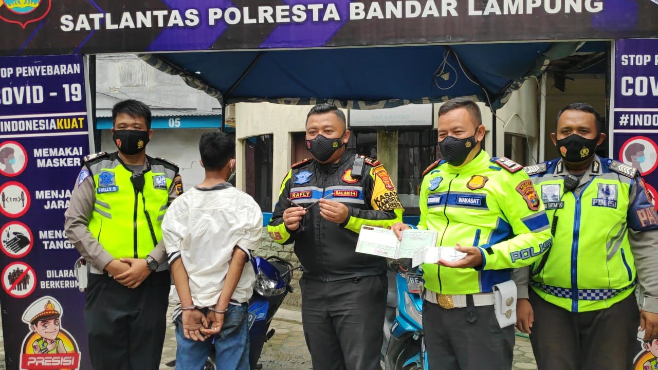 Gagal Curi Motor, Remaja Belasan Tahun Ini Ditangkap Satlantas Polresta Bandarlampung