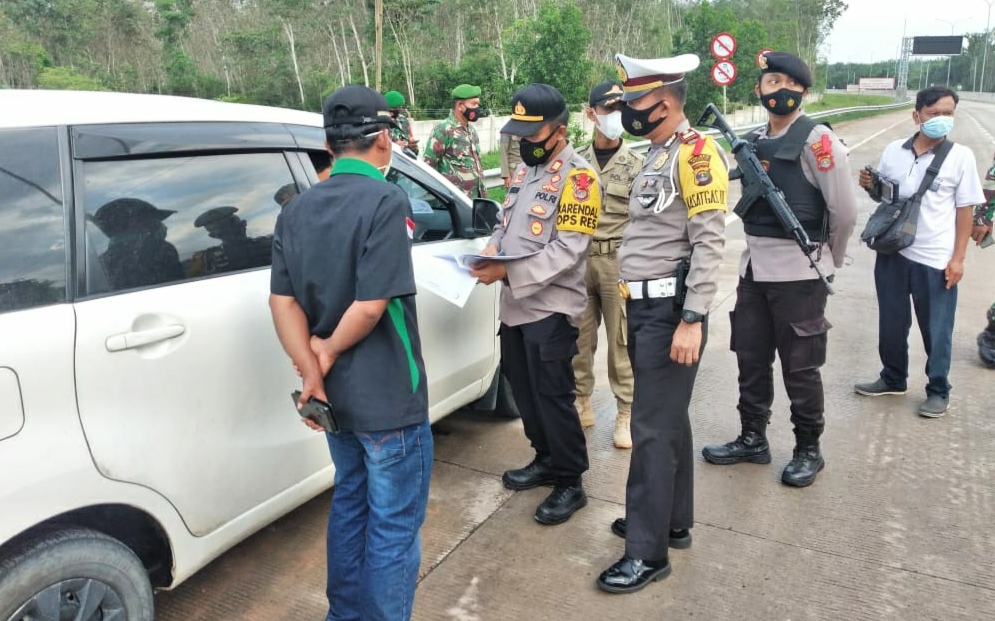 Sementara, Pospam Exit Tol Simpang Pematang Aman