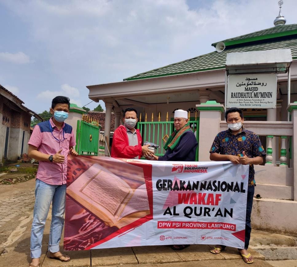 DPW PSI Lampung Gelar Gerakan Nasional PSI Ber Wakaf Al-Qur\'an