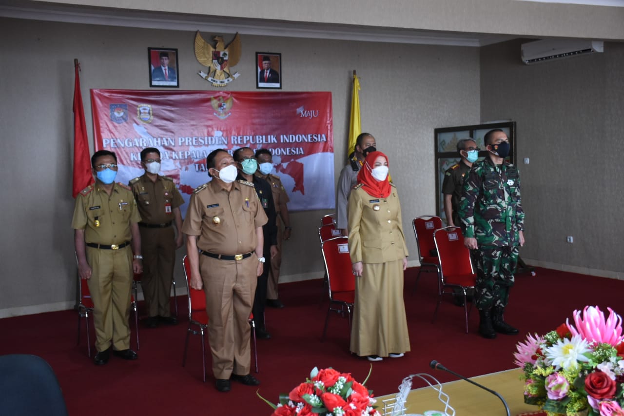 Bersama Wali Kota, Dandim 0410/KBL Ikuti Rapat Arahan Presiden RI