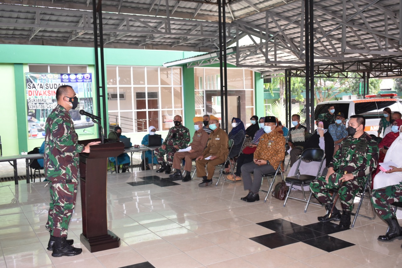 Dandim 0410/KBL Buka Pelaksanaan Vaksinasi Bagi Purnawirawan