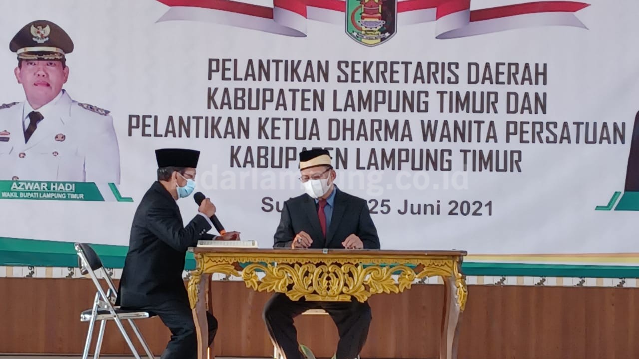 Resmi Dilantik Menjadi Sekkab Lamtim, M. Jusuf Langsung Lantunkan Ayat Alquran