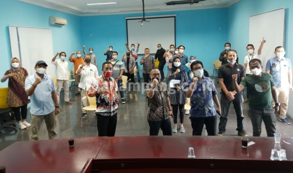 Kunjungi Graha Pena, Kadiskominfo Lampung Ajak Media Terus Bangun Optimisme Masyarakat