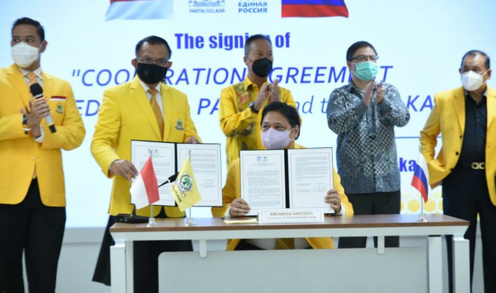 Partai Golkar-United Russia Party MoU Sepakati Dorong Penguatan Investasi