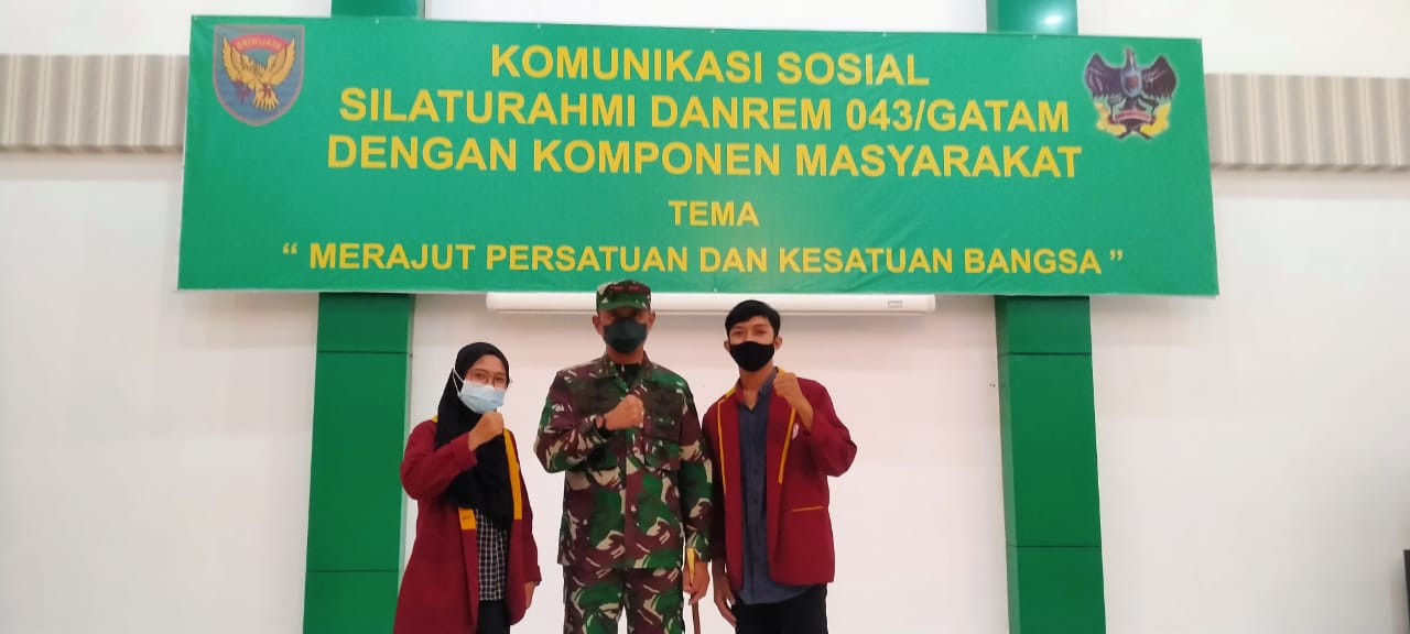 BEM Universitas Teknokrat Indonesia Silaturahmi dengan Danrem 043/Garuda Hitam