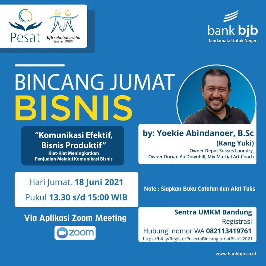 Mau Mahir Komunikasi Bisnis ? Yuk Ikut Webinar Bincang Jumat Bisnis Online