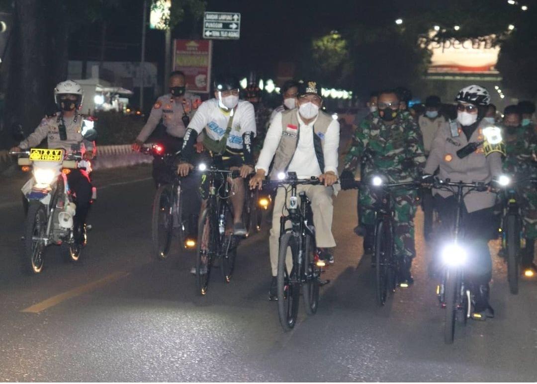 Ketua DPRD Metro Bersama Forkopimda Patroli Keliling Metro