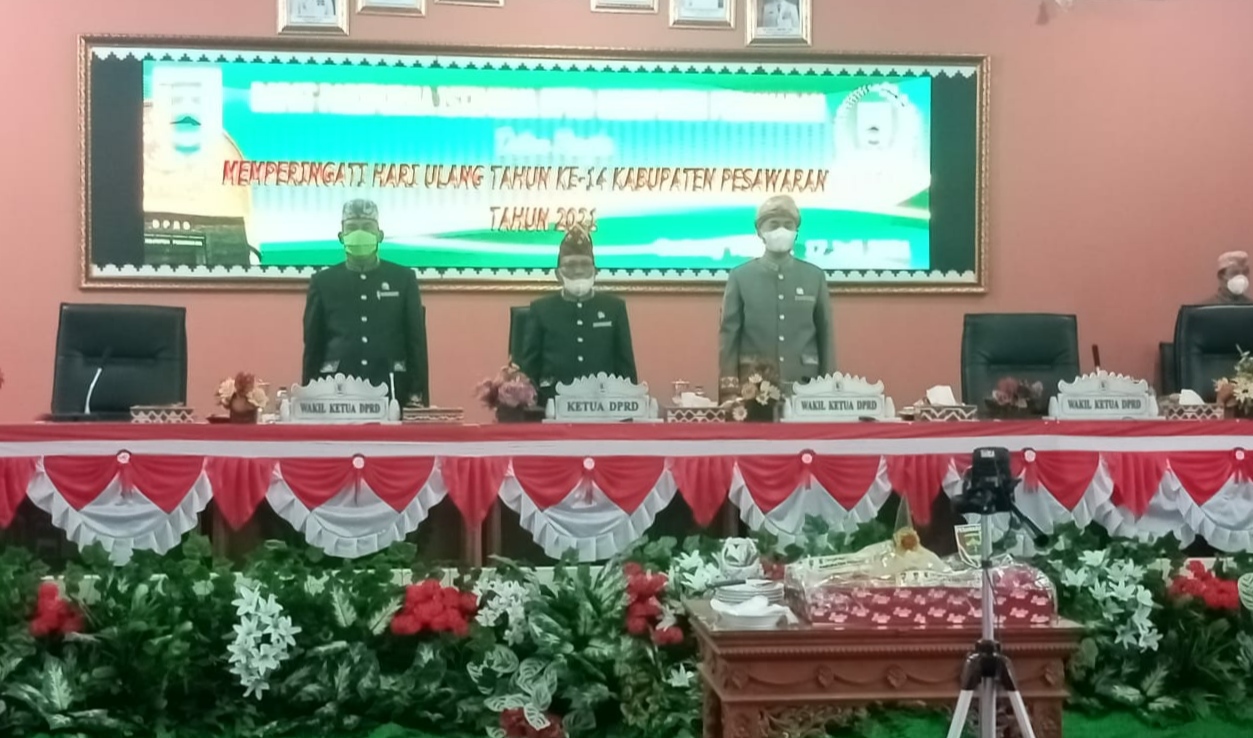 Gelar Paripurna HUT Ke-14 Pesawaran Secara Virtual