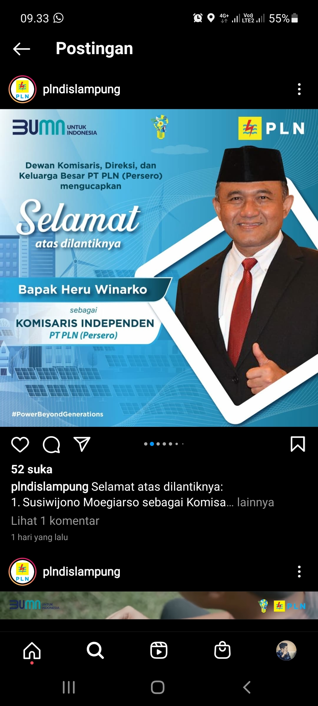 Mantan Kapolda Lampung Jabat Komisaris PLN