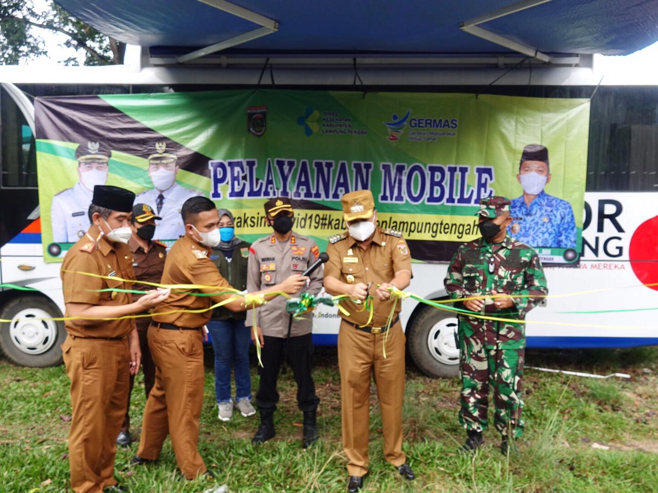 Percepatan Vaksinasi, Lamteng Launching Mobile Vaksin