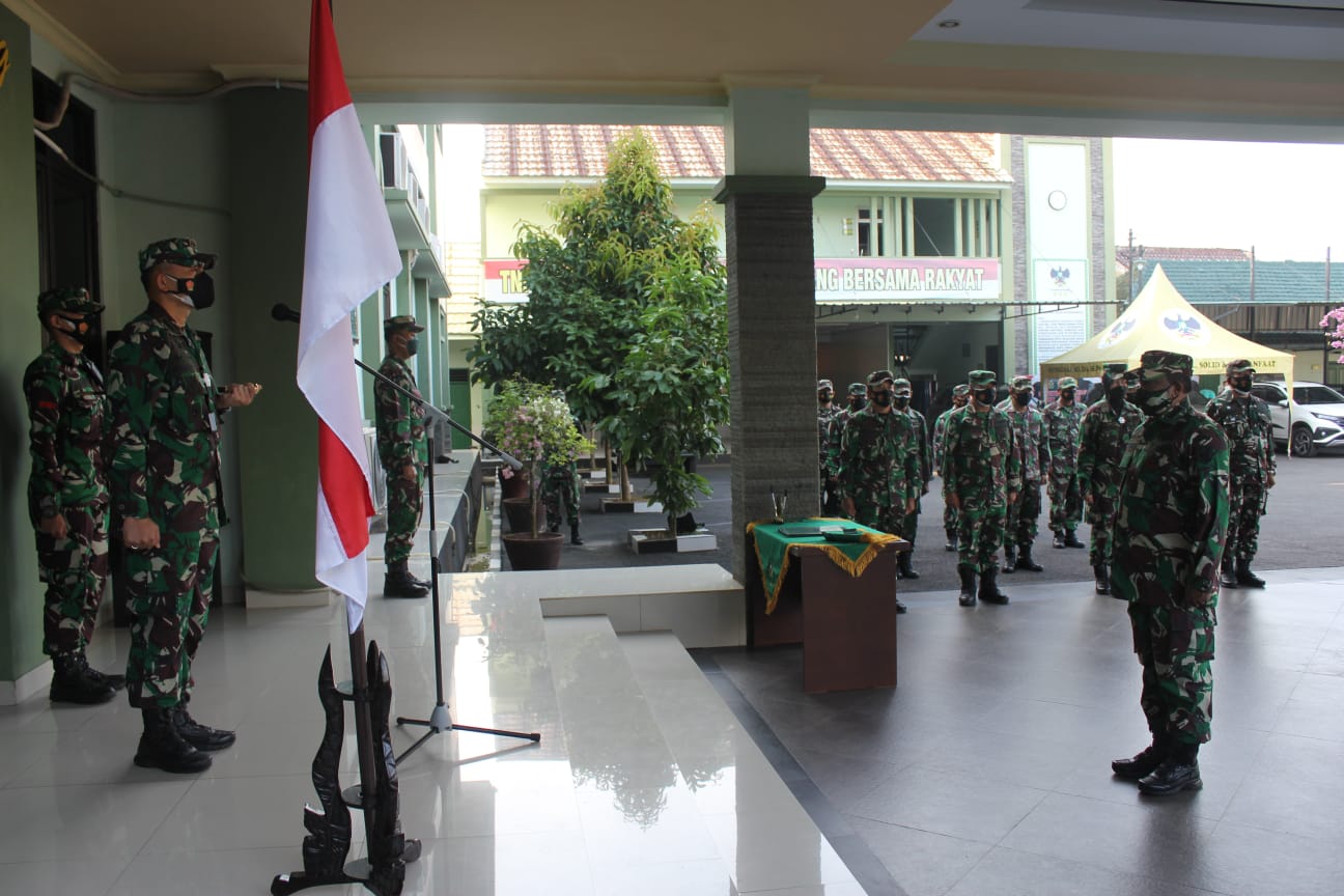 Dandim 0410/KBL Pimpin Upacara Giat Korps Masuk Satuan