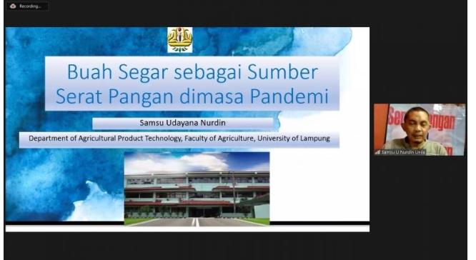 Gelar Webinar Buah Segar Sebagai Sumber Serat Pangan di Masa Pandemi