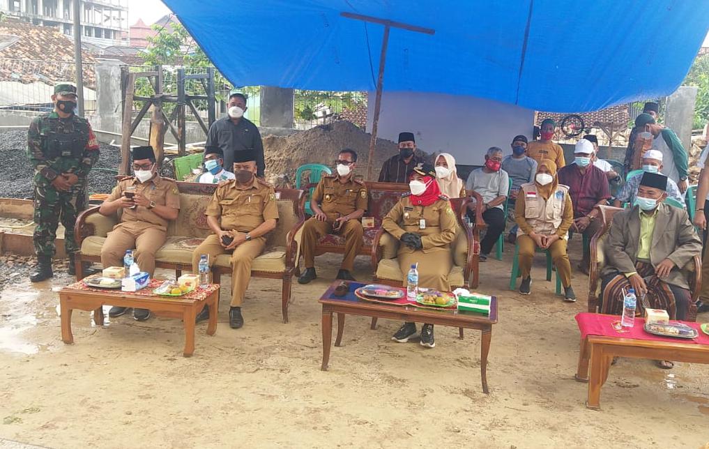 Babinsa Kodim 0410/KBL Monitoring Giat Peletakkan Batu Pertama Pembangunan Masjid