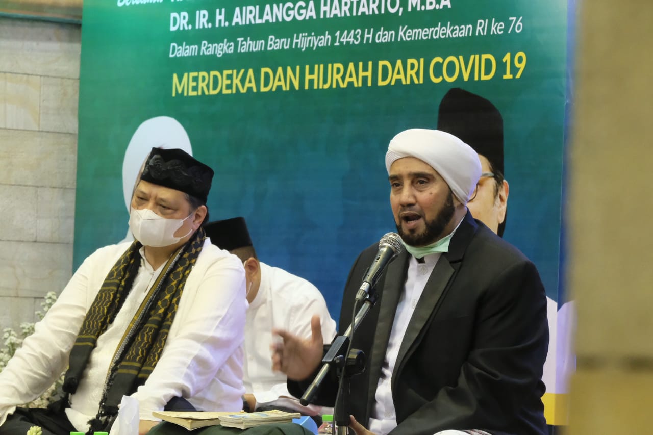 Airlangga-Habib Syech Gelar Indonesia Bershalawat Doakan Pandemi Berakhir