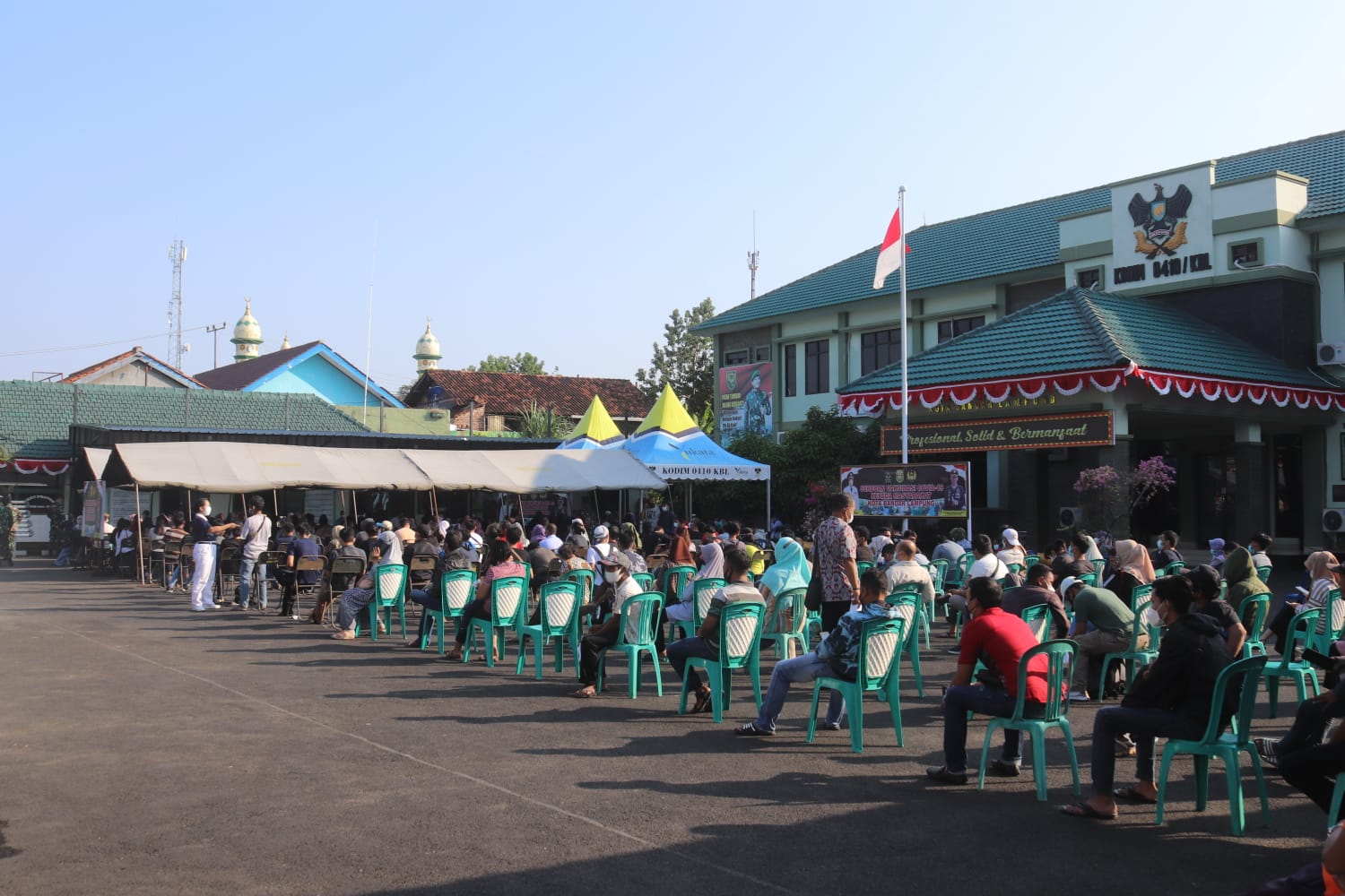 Giat Vaksinasi Terus Dilaksanakan oleh Kodim 0410/KBL