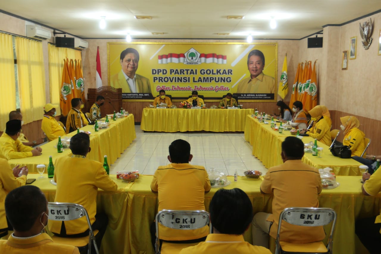 Ke Kantor Golkar Lampung, Airlangga Pimpin Rapat Internal