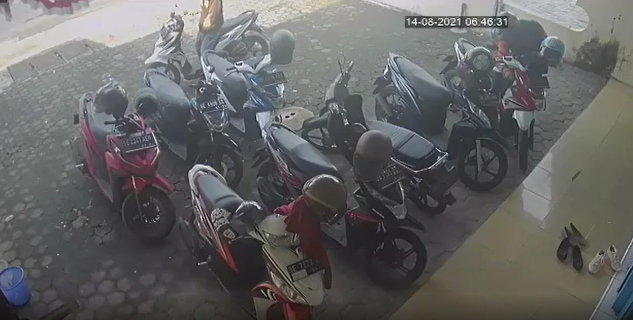 Maling Motor Beraksi di Pagi Hari, Satu Motor Raib