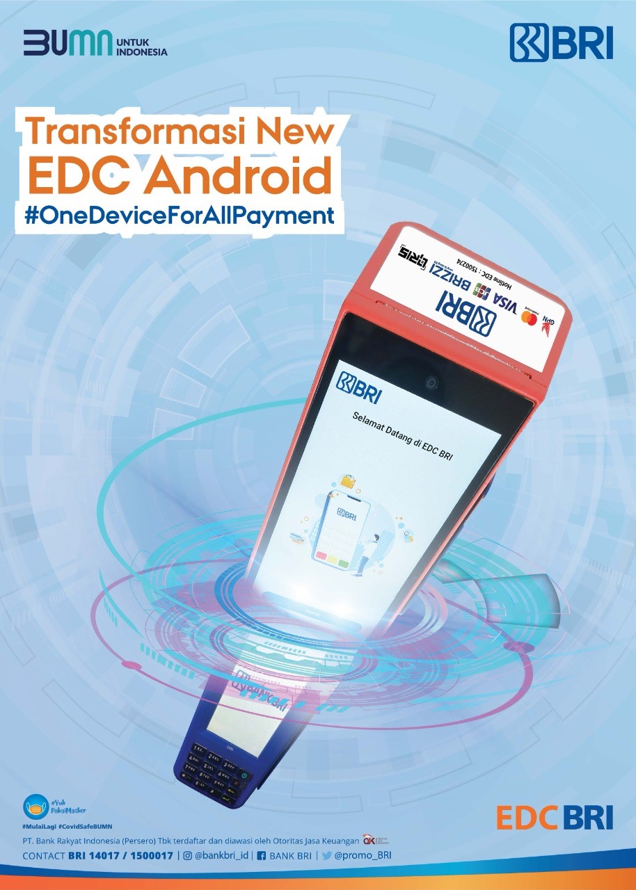 Inovasi Cashless Payment, BRI Luncurkan 80 Ribu EDC Android Tahap Pertama   