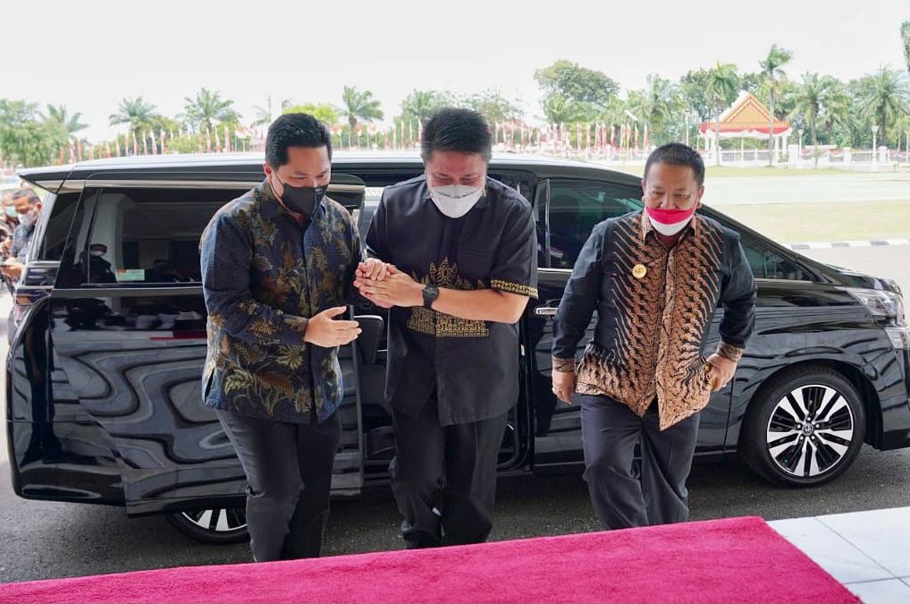 Menteri BUMN RI Didampingi Gubernur Lampung Sampaikan Belasungkawa ke Gubernur Sumsel