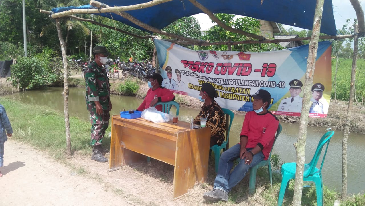 Koramil Simpang Pematang Mesuji Pantau Pendatang Luar Daerah