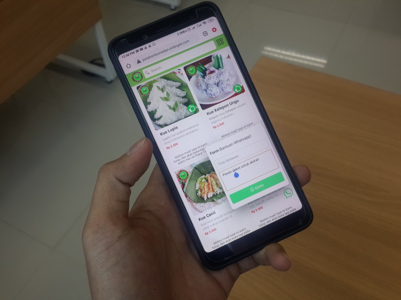 Itera Terapkan Teknologi Informasi Web Ecommerce Berbasis WhatsApp Pada UMKM Makanan Tradisional