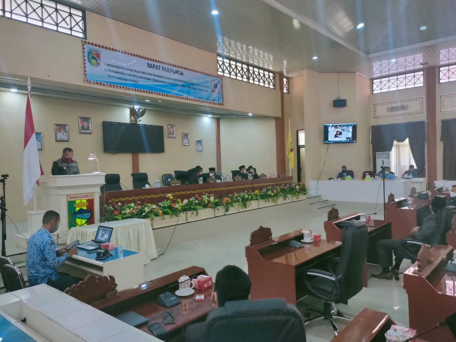 DPRD Tanggamus Gelar Paripurna Penyampaian KUA PPAS APBD Tahun 2022