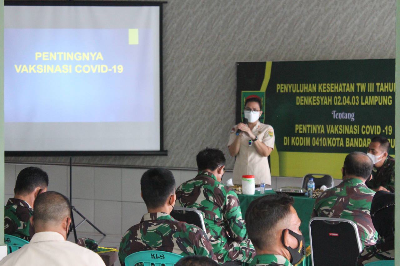 Personel Kodim 0410/KBL Laksanakan Giat Penyuluhan Kesehatan