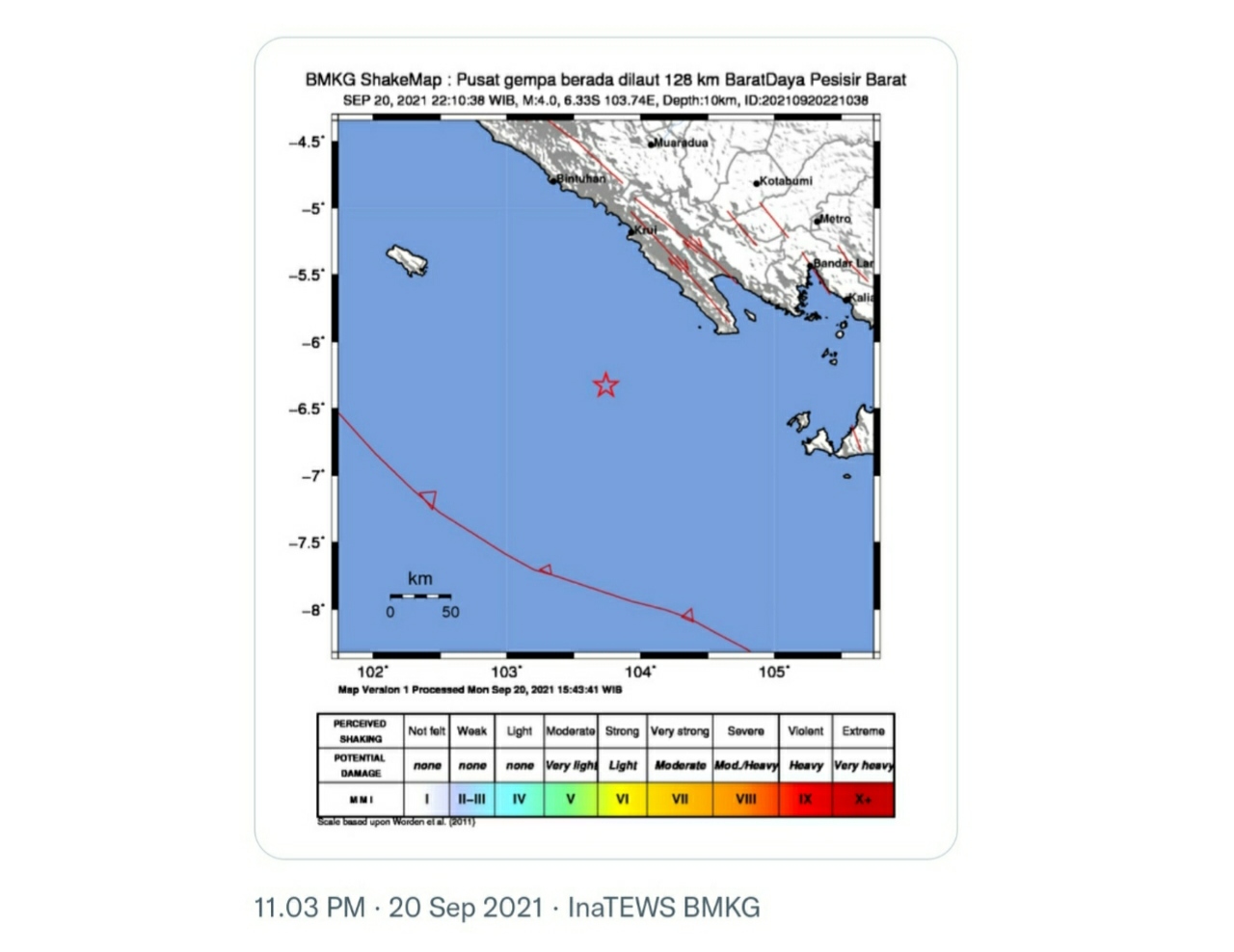 Tidak Ada Kerusakan Akibat Gempa