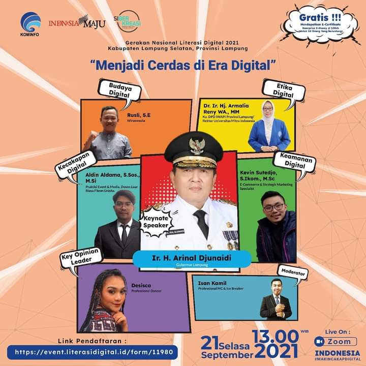 Ketua DPD IWAPI Lampung Berikan Materi E-Market Bagi UMKM di Webinar Nasional KOMINFO