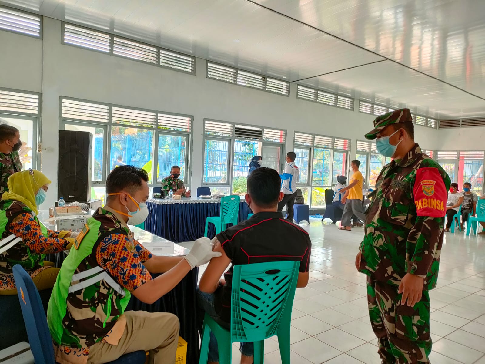 Serbuan Vaksinasi Kodim 0410/KBL Menyasar Lapas Kelas I Bandar Lampung